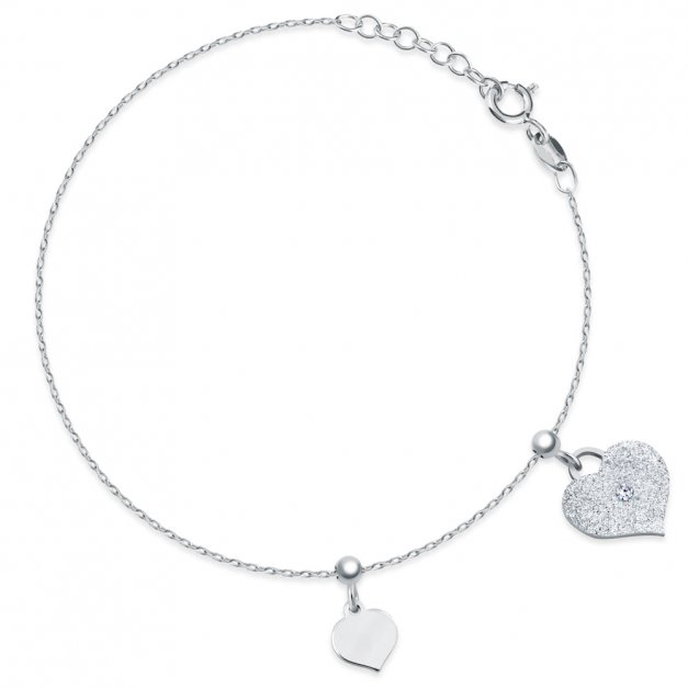 Bracelet en argent massif 925 avec gravure pour une amie
