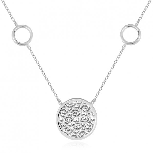 Collier en argent massif 925 (millièmes) avec gravure pour une copine
