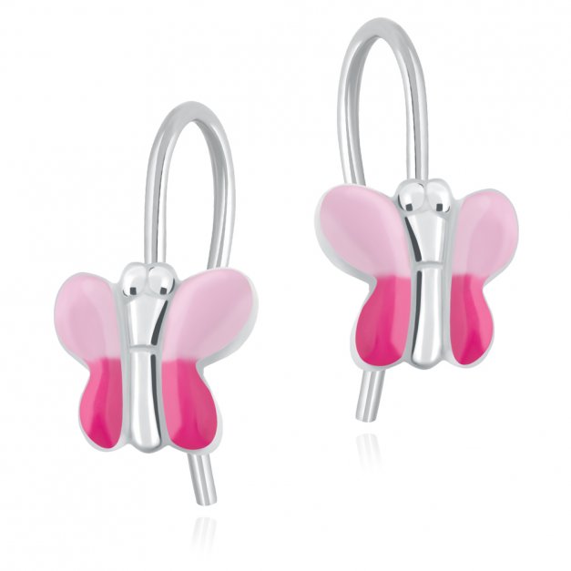 Boucles d'oreilles en argent massif 925 (millièmes) pour une petite fille