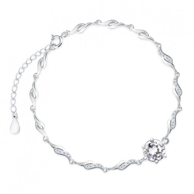 Bracelet en argent massif 925 avec gravure pour une épouse