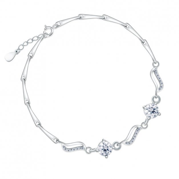 Bracelet en argent massif 925 avec gravure pour une femme