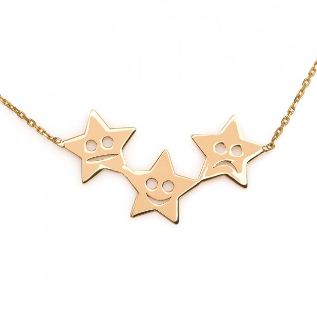 Collier en or 8 carats avec gravure pour une jeune fille