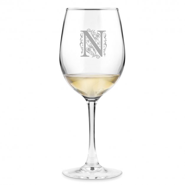 Verre à vin avec gravure pour un proche