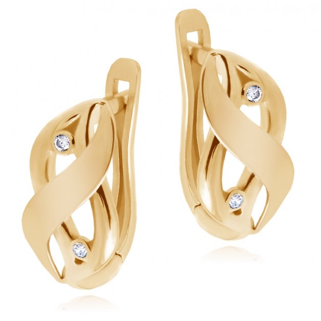Boucles d'oreilles en or 8 carats pour une femme