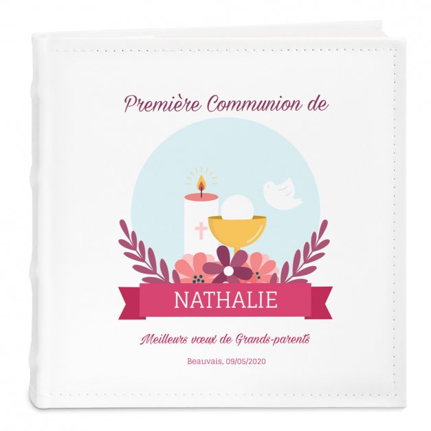 Album photo avec personnalisation pour une petite-fille pour la première communion