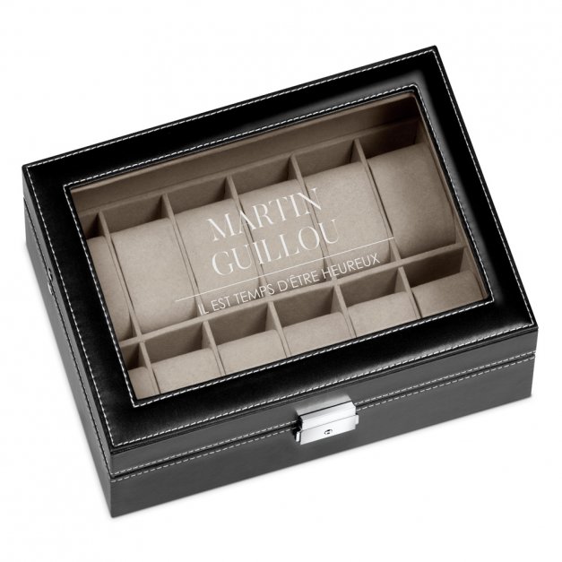 Coffret à montres personnalisé pour un homme pour la Saint-Valentin