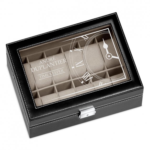 Coffret à montres avec gravure pour un ami pour la Saint-Valentin