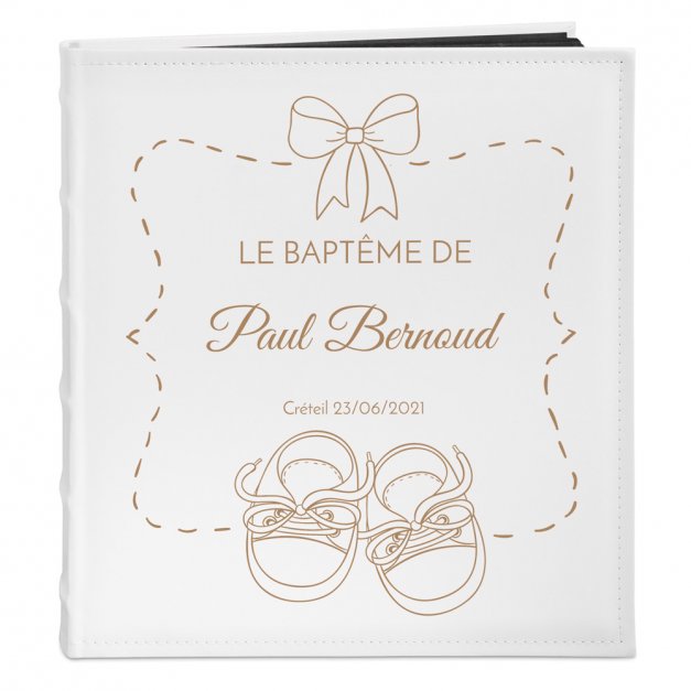 Album photo personnalisé avec impression pour le baptême d'un filleul
