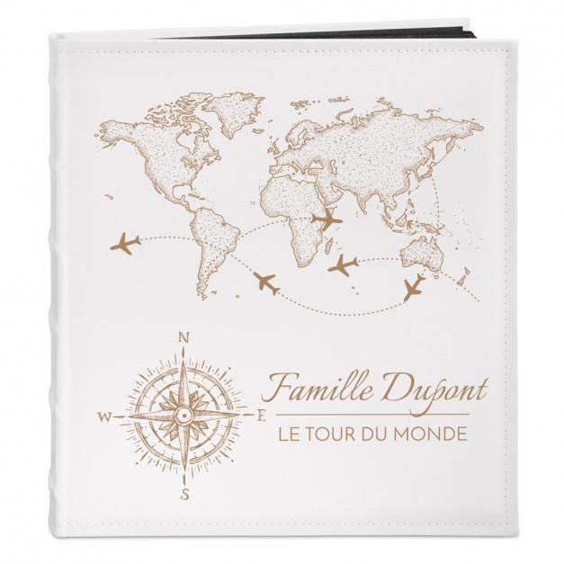 Album photo personnalisé avec impression pour des amis passionnés de voyages pour l'anniversaire de mariage