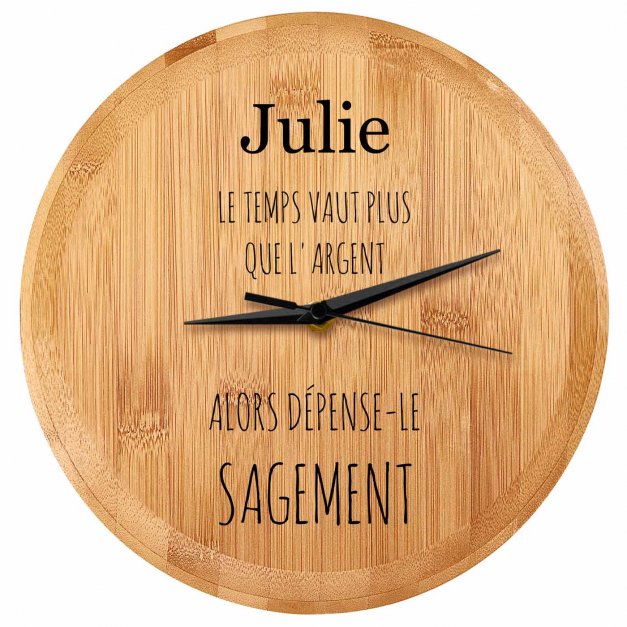 Horloge murale personnalisée pour elle