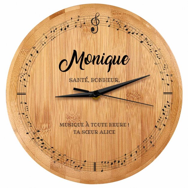 Horloge murale personnalisée pour musicien