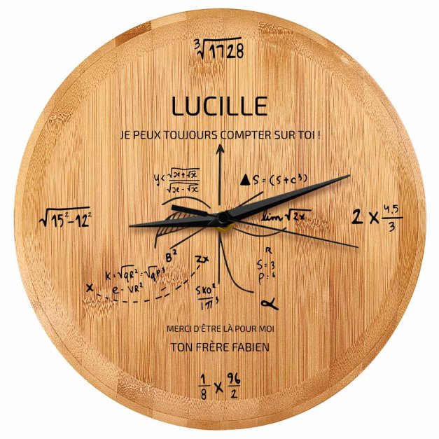 Horloge murale personnalisée pour master prof ingénieur 
