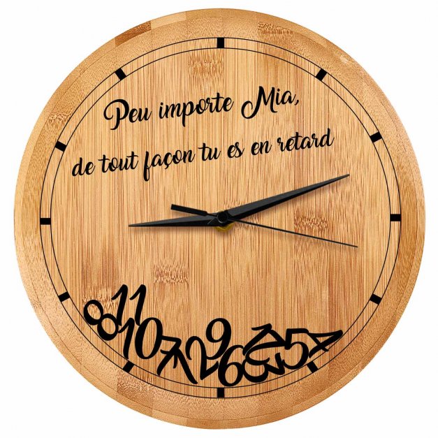 Horloge murale personnalisée pour elle
