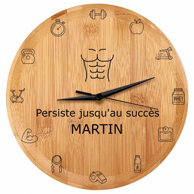 Horloge murale personnalisée pour athlète