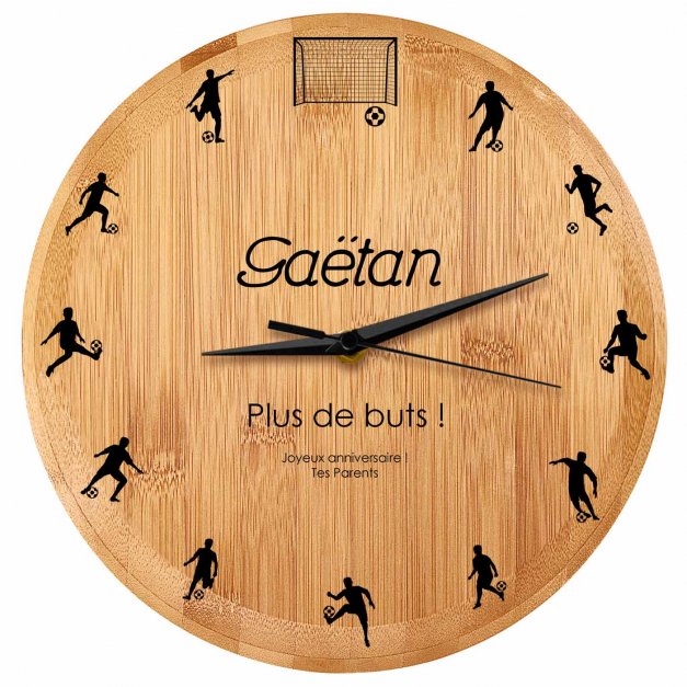 Horloge murale personnalisée pour footballeur
