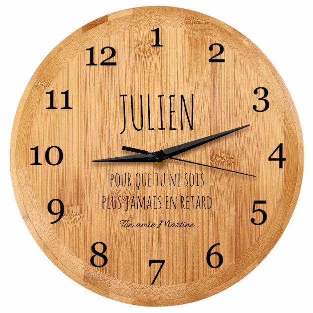 Horloge murale personnalisée pour petit ami 