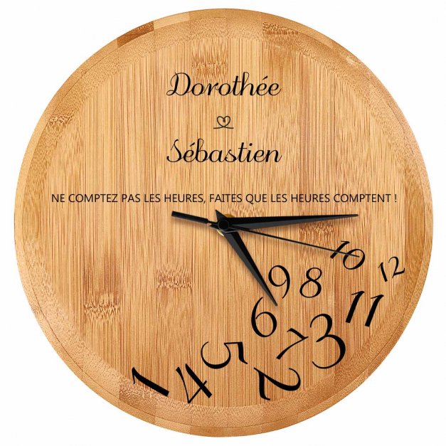 Horloge murale personnalisée pour parents
