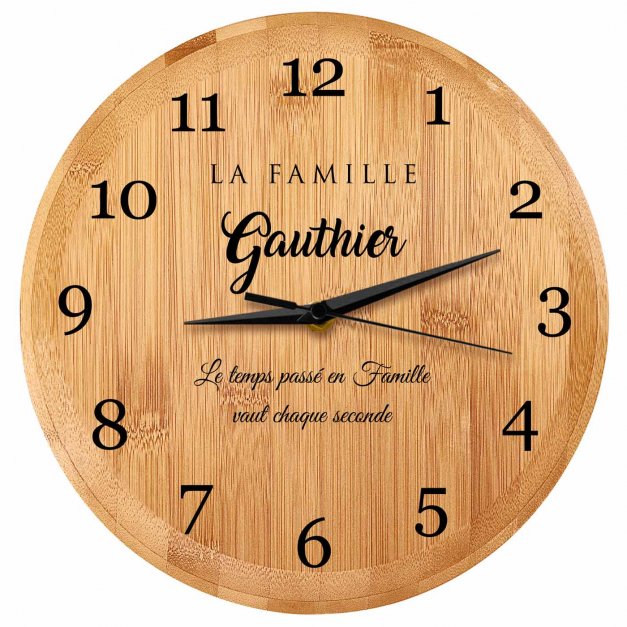 Horloge murale personnalisée pour jeunes mariés