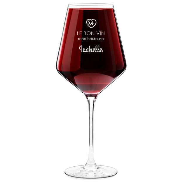 Verre à vin AVANT-GARDE avec gravure pour l'anniversaire d'une copine