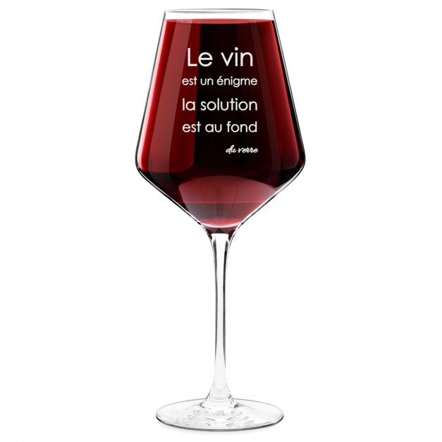 Verre à vin AVANT-GARDE avec gravure pour une amie