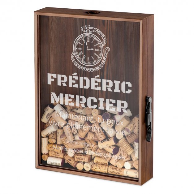 Boîte à bouchons personnalisée pour un cousin
