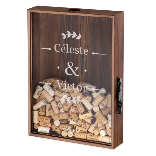 Boîte à bouchons personnalisée pour un couple