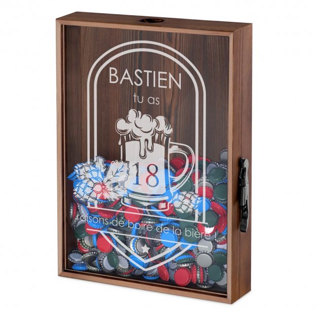 Boîte à capsules de bière pour lui 18 ans