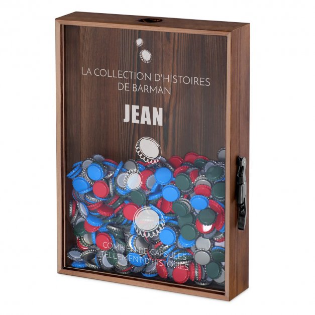 Boîte à bouchons personnalisée pour le barman