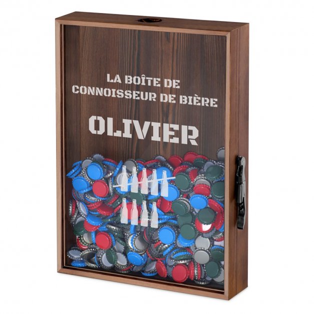 Boîte à capsules de bière pour oncle
