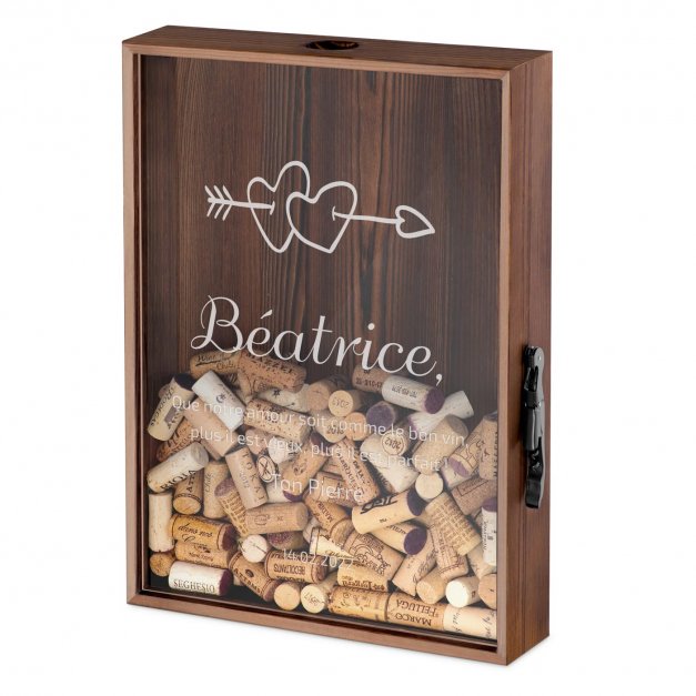 Boîte à bouchons personnalisée pour la fiancée