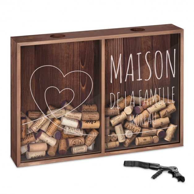 Collecteur de bouchons de vin et de bière personnalisé pour les beaux-parents
