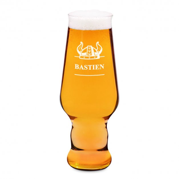Verre à bière Krosno Splendour avec gravure pour lui guerrier