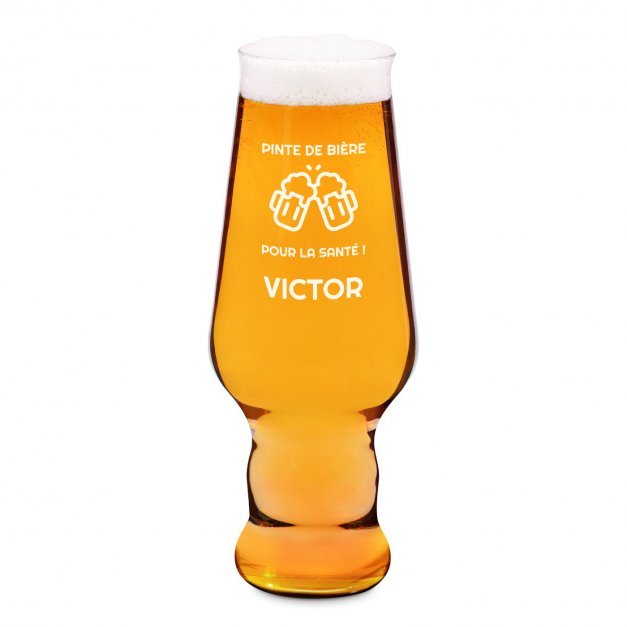 Verre à bière Krosno Splendour avec gravure pour copain