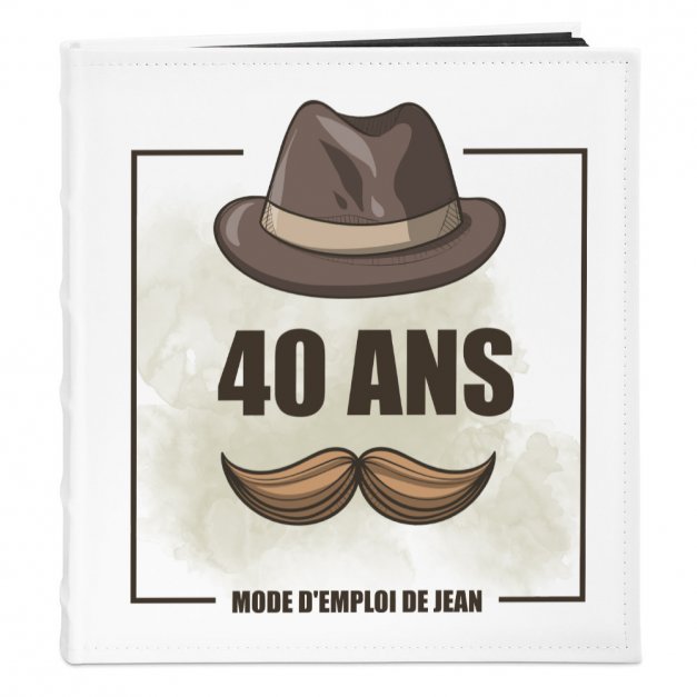 Album photo avec impression pour gentleman pour 40e anniversaire