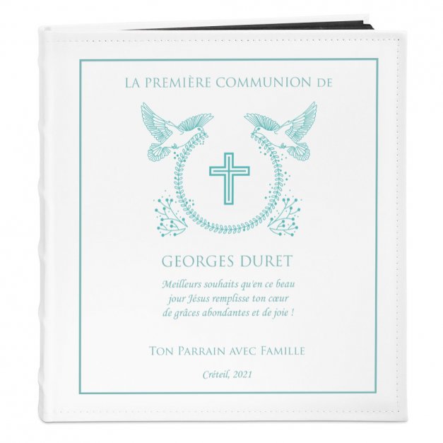 Album photo avec impression pour garçon première communion 
