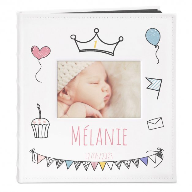 Album photo avec fenêtre et personnalisation pour une petite princesse