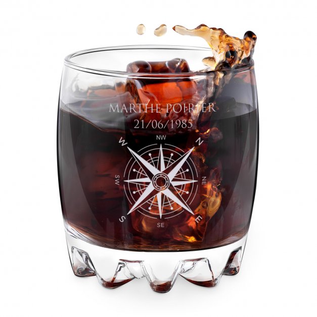 Verre Sylvana avec gravure pour l'anniversaire d'une copine voyageuse