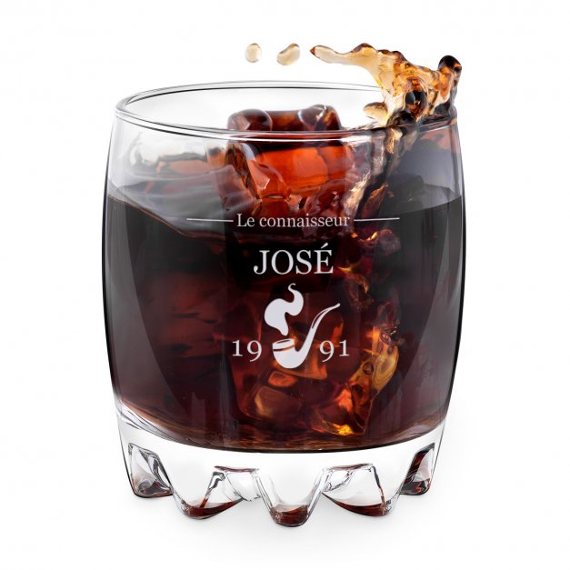 Verre Sylvana avec gravure pour l'anniversaire d'un connaisseur