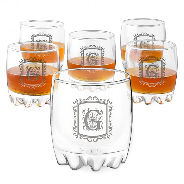 6 verres Sylvana avec gravure pour un gentleman