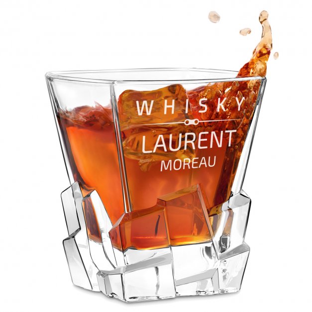 Verre à whisky Ice Blink avec gravure pour un patron
