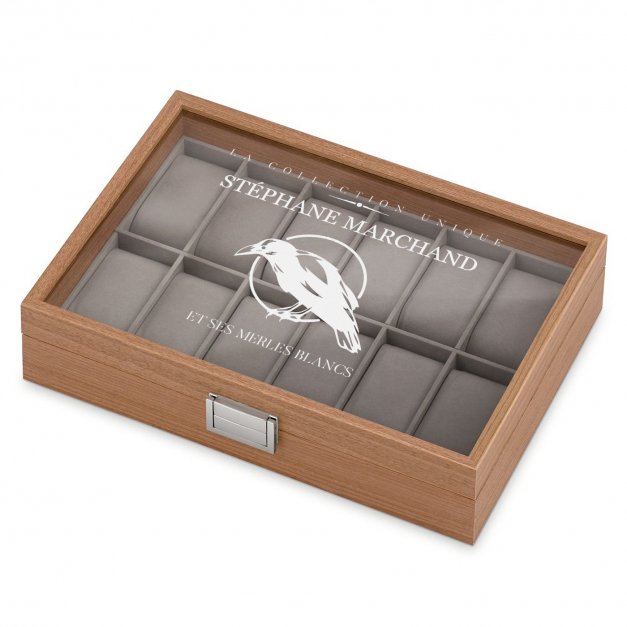 Boîte à montres gravée pour l'anniversaire de parrain