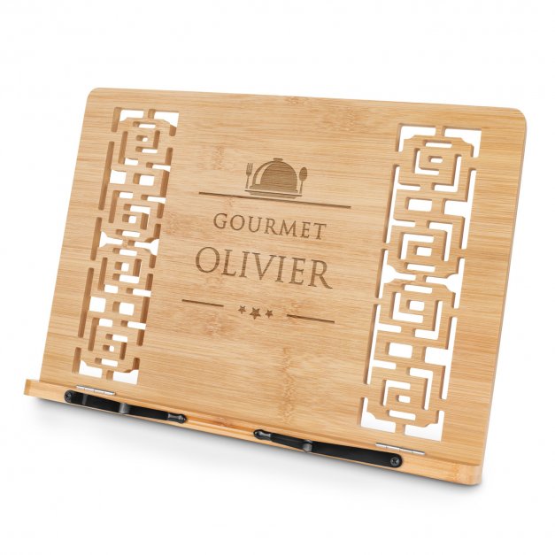 Support de livre en bois de bambou personnalisé pour homme
