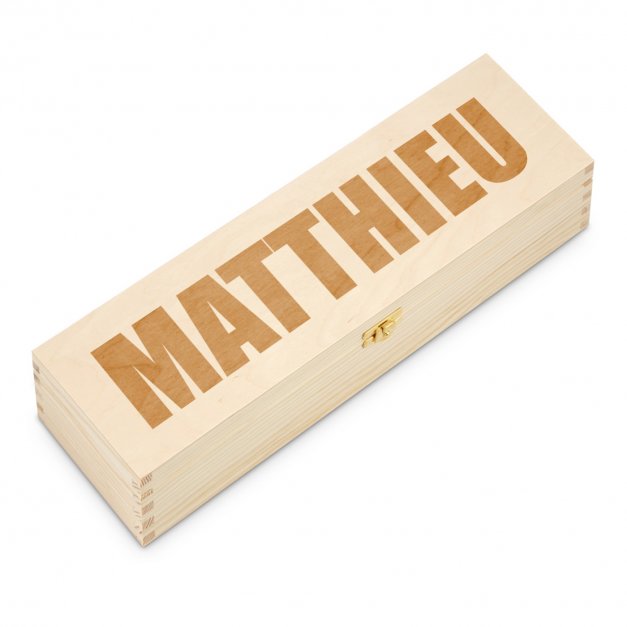 Boîte à vin en bois personnalisée pour 1 bouteille pour l'anniversaire d'un homme