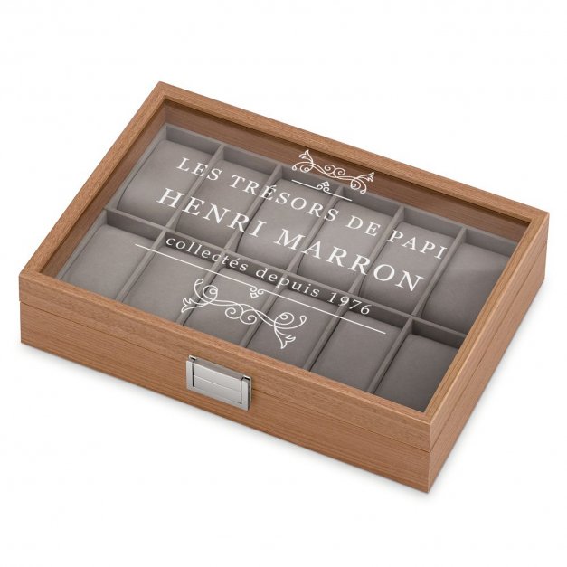 Boîte à montres gravée pour l'anniversaire de papy