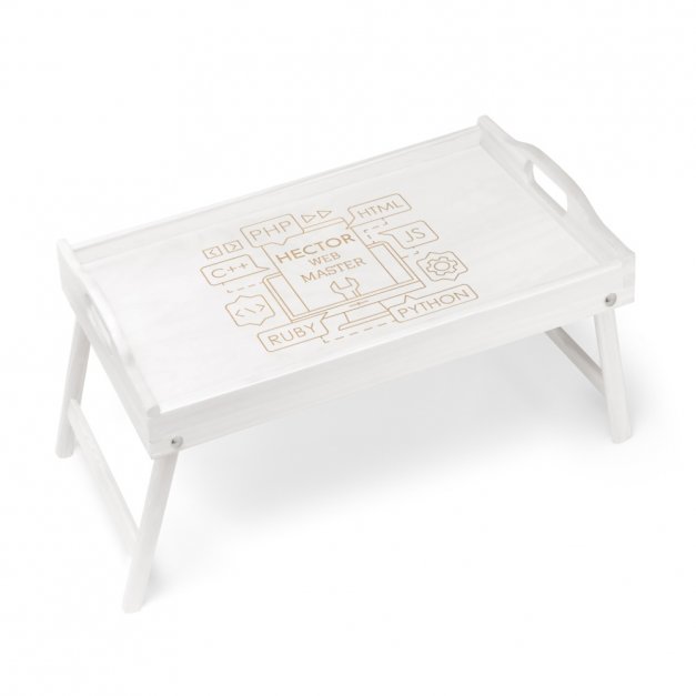 Plateau de lit pliable en bois personnalisé pour l'anniversaire d'un jeune homme