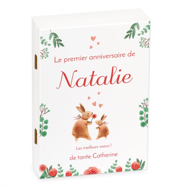 Ensemble de couverts avec prénom gravé pour fille premier anniversaire
