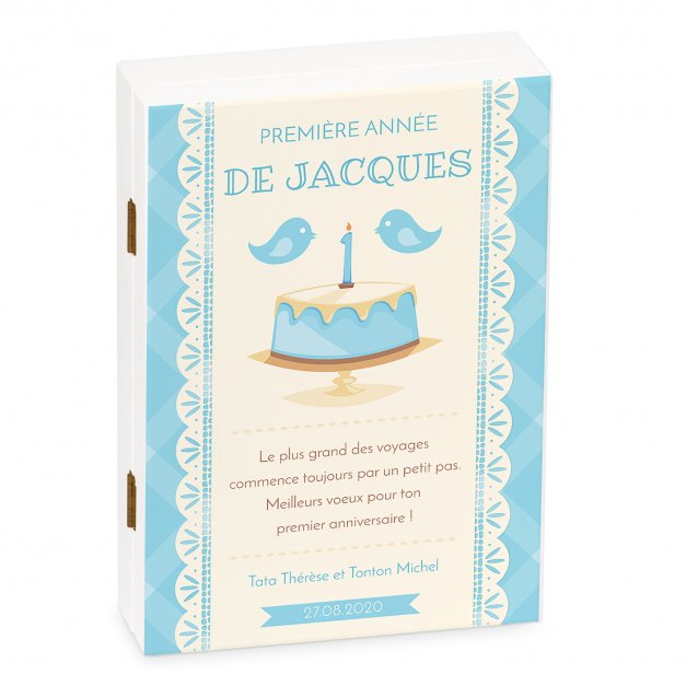 Ensemble de couverts avec prénom gravé pour neveu 1er anniversaire