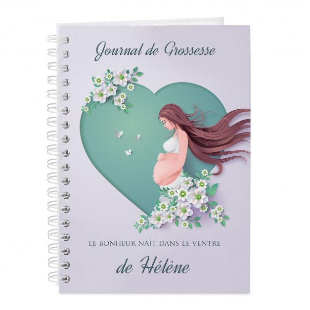 Carnet de notes personnalisé - journal de grossesse 