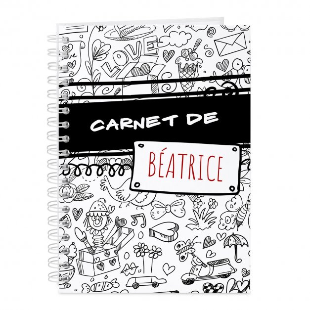 Carnet de notes personnalisé pour filleule