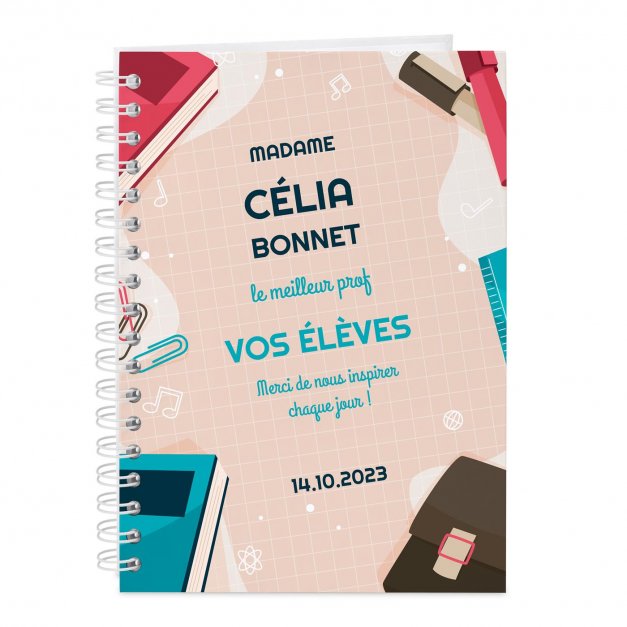 Carnet de notes personnalisé pour prof